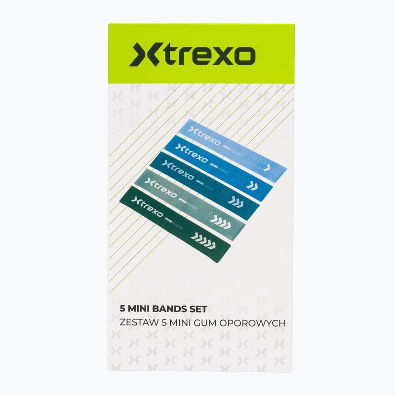 Edzésszalag-készlet  XTREXO 5 Mini Power Band resistance band 5 pcs. multicolor 5