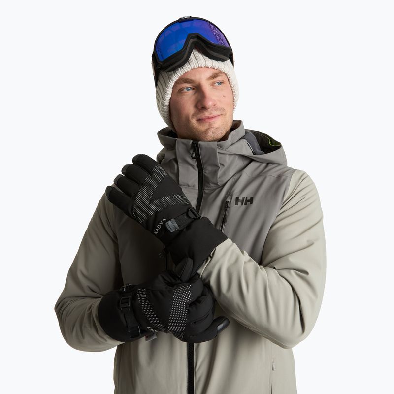 KADVA Mountain Flow Pro síkesztyű bőr 3M Thinsulate fekete