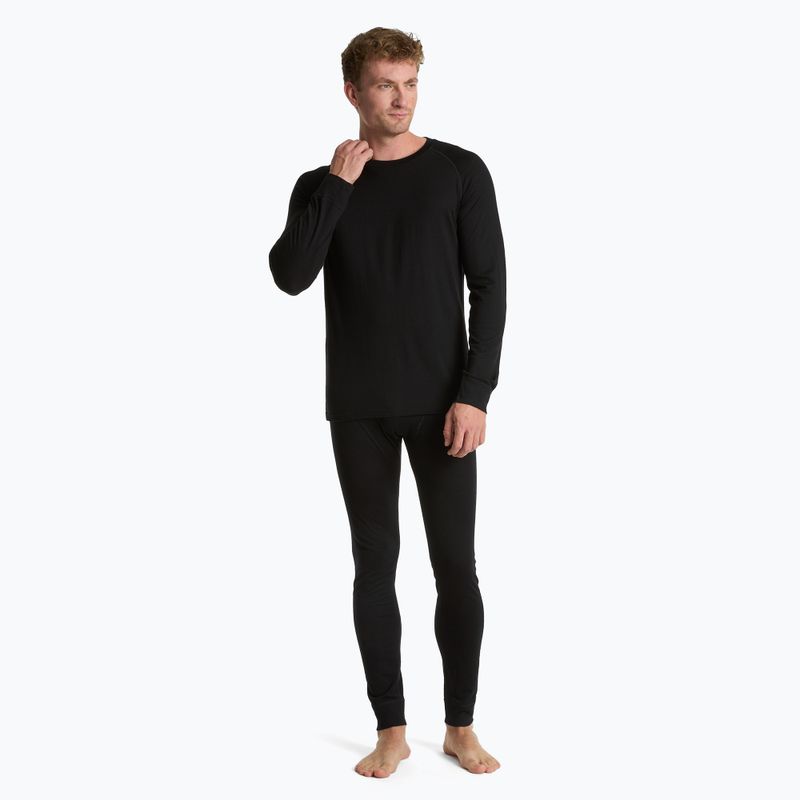 WOOLCANO Merino férfi termikus alsónemű szett SET0540 fekete