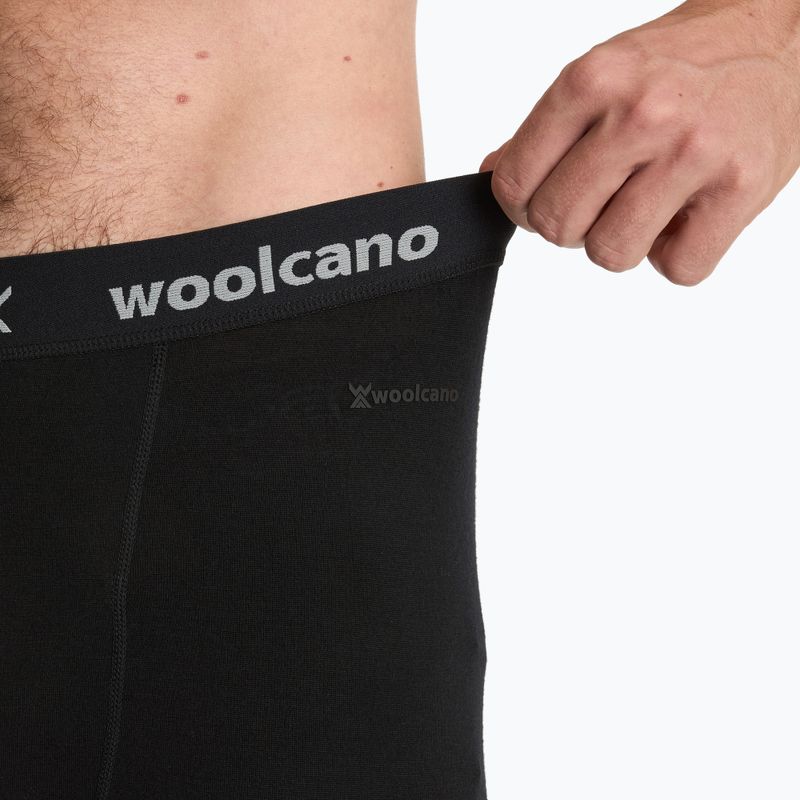 WOOLCANO Merino férfi termikus alsónemű szett SET0540 fekete 8