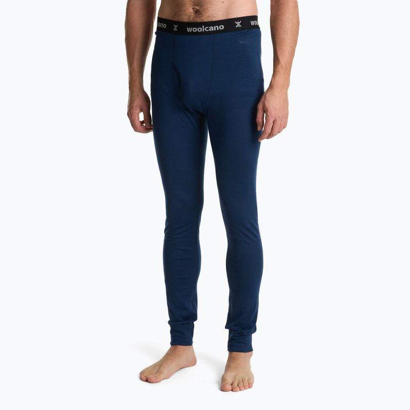 WOOLCANO Merino férfi termál fehérnemű szett SET0540 tengerészkék 7