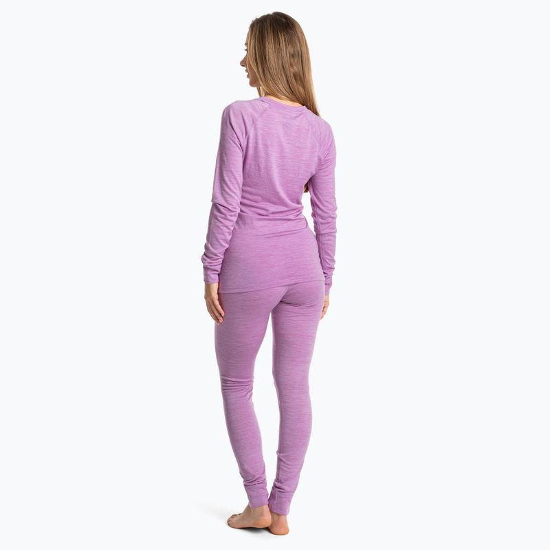 Női termikus fehérnemű szett WOOLCANO Merino SET0543 lila 3