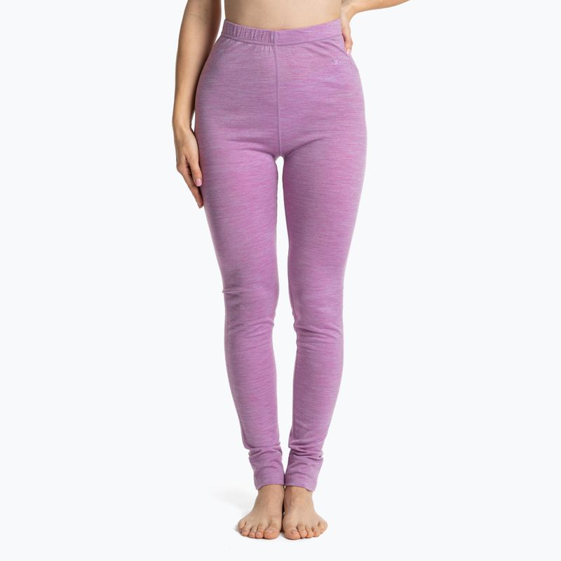 Női termikus fehérnemű szett WOOLCANO Merino SET0543 lila 7