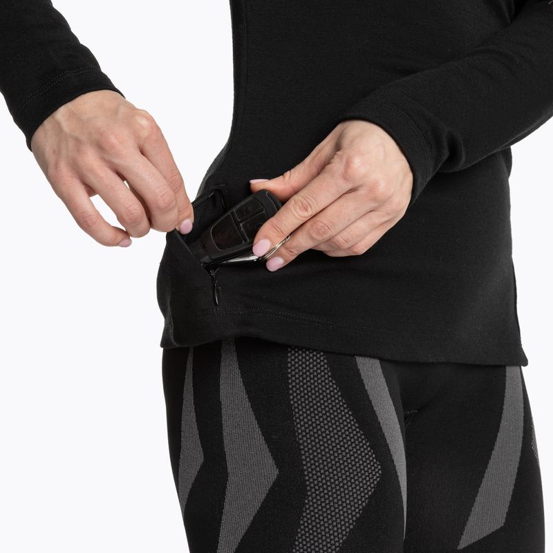 Női thermo pulóver WOOLCANO Merino TOP0545 fekete 7