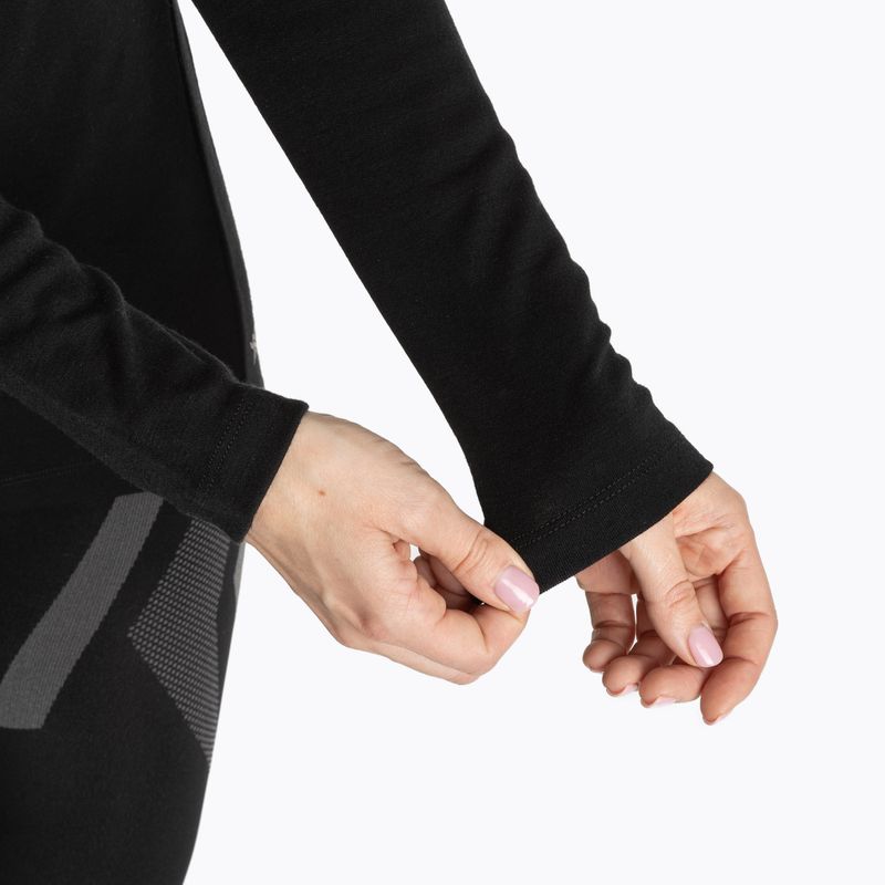 Női thermo pulóver WOOLCANO Merino TOP0545 fekete 8