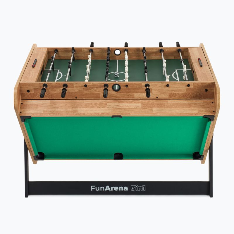 OneTeam FunArena 3 az 1-ben csocsó, cymball, fa/fekete biliárdasztal 4