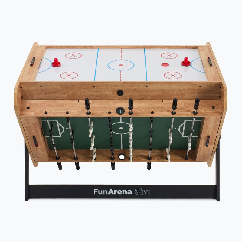 OneTeam FunArena 3 az 1-ben csocsó, cymball, fa/fekete biliárdasztal 6