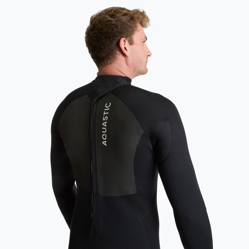 Férfi szörfös neoprénruha AQUASTIC 4/3 mm-es neoprén WAVEY black 5