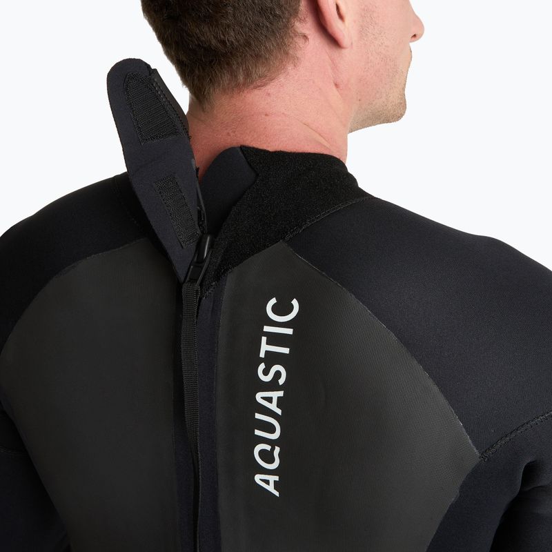 Férfi szörfös neoprénruha AQUASTIC 4/3 mm-es neoprén WAVEY black 9