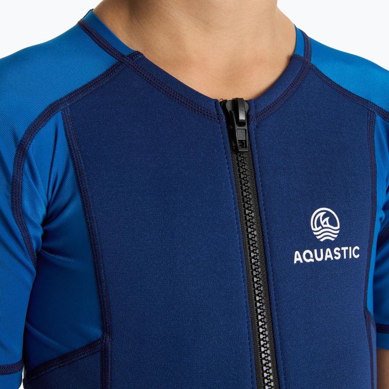 Gyerek szörfruha AQUASTIC 1,5 mm neoprénből WAVEY blue 7
