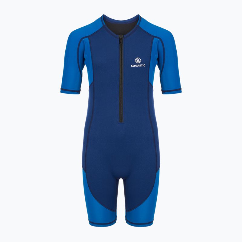 Gyerek szörfruha AQUASTIC 1,5 mm neoprénből WAVEY blue 9