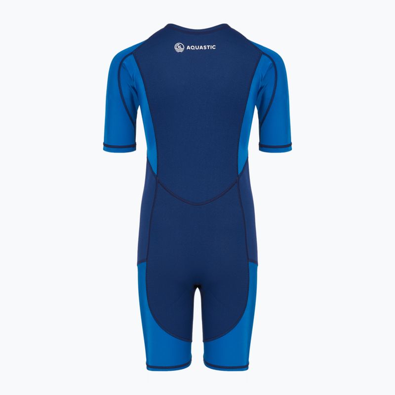 Gyerek szörfruha AQUASTIC 1,5 mm neoprénből WAVEY blue 10