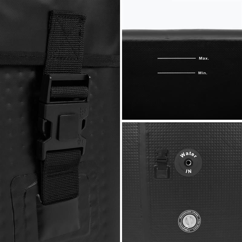 AQUASTIC rozmár medence BrrFree 456L cseppvarrás fekete 8