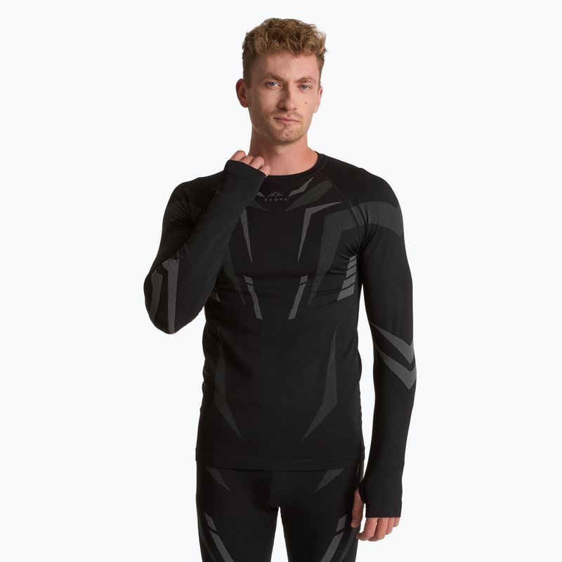 Férfi KADVA ALPINESTEP COOLMAX THERMAL PRO DRY varrás nélküli thermo fehérnemű szett fekete 3