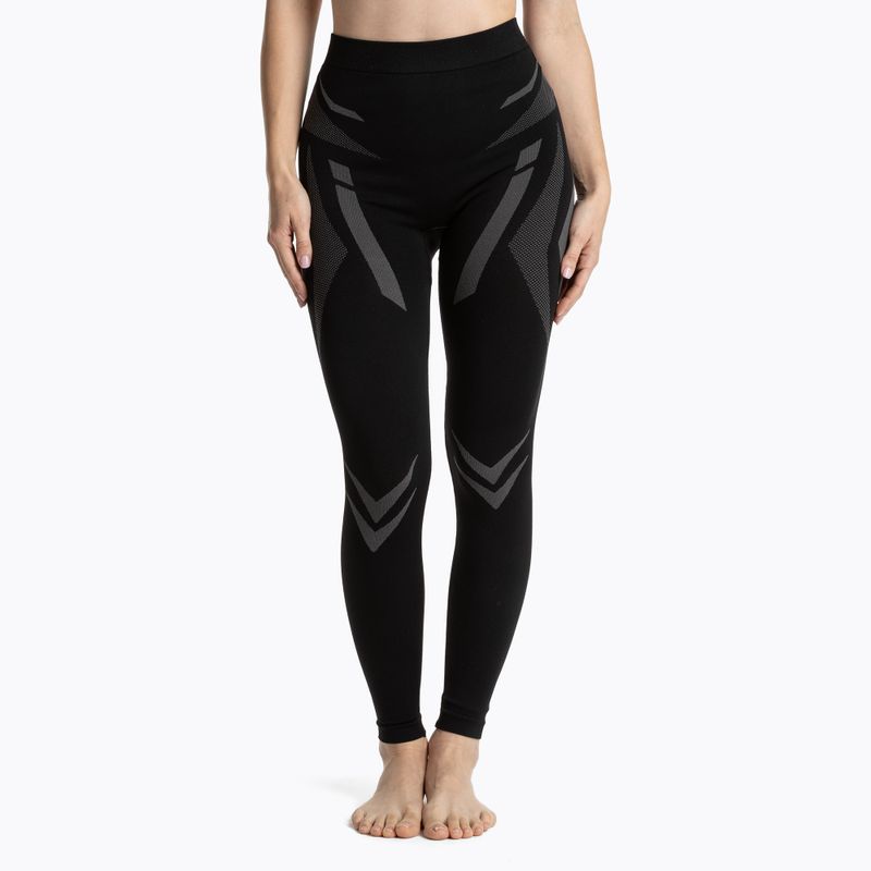 Női KADVA ALPINESTEP COOLMAX THERMAL PRO DRY varrás nélküli fekete termikus fehérnemű szett 8