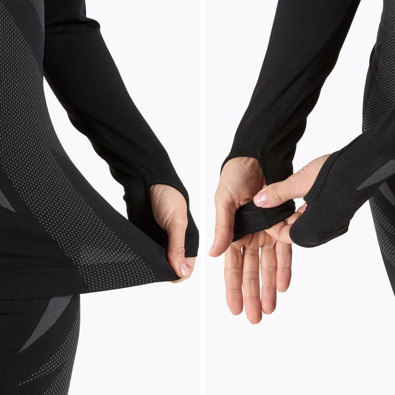 Női KADVA ALPINESTEP THERMO LIGHT PLUS varrás nélküli fekete termikus fehérnemű szett 5