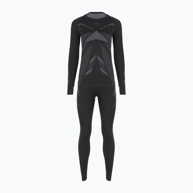 Női KADVA ALPINESTEP THERMO LIGHT PLUS varrás nélküli fekete termikus fehérnemű szett 8