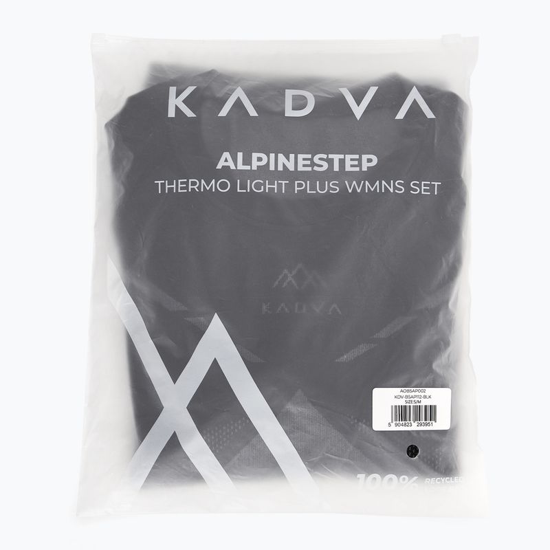Női KADVA ALPINESTEP THERMO LIGHT PLUS varrás nélküli fekete termikus fehérnemű szett 10