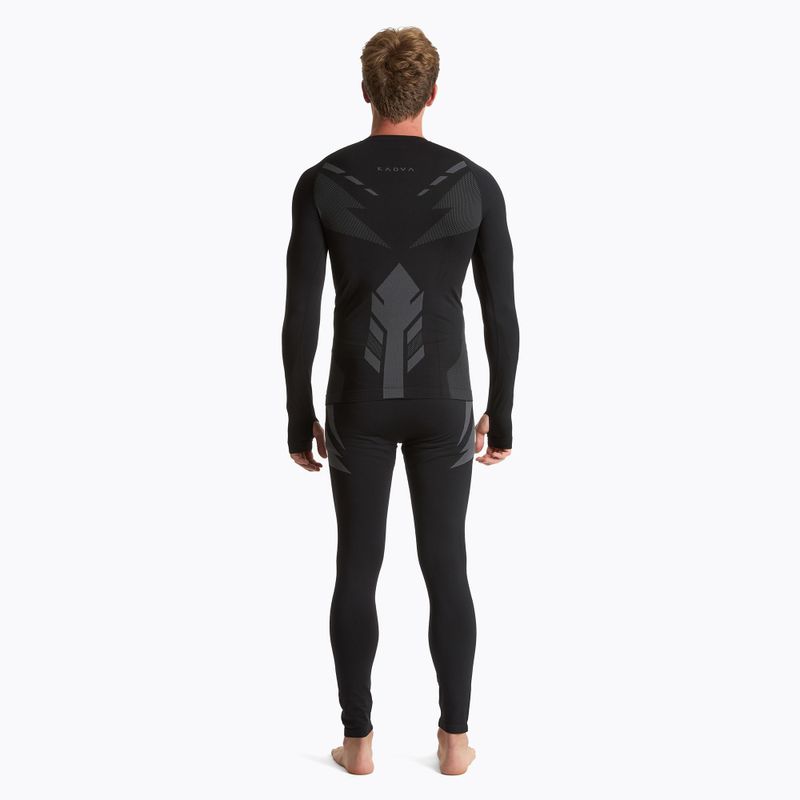 Férfi KADVA ALPINESTEP THERMO LIGHT PLUS varrás nélküli fekete thermoaktív fehérnemű szett 2