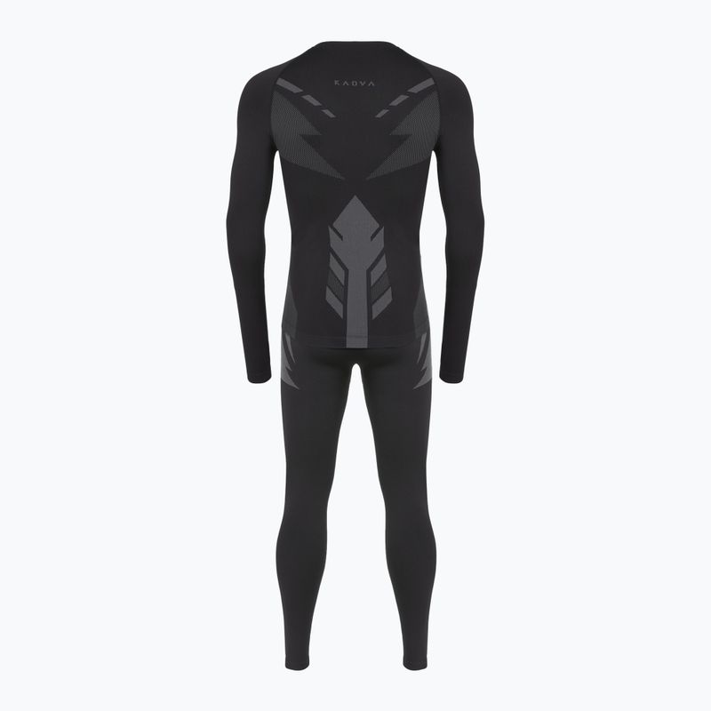 Férfi KADVA ALPINESTEP THERMO LIGHT PLUS varrás nélküli fekete thermoaktív fehérnemű szett 9