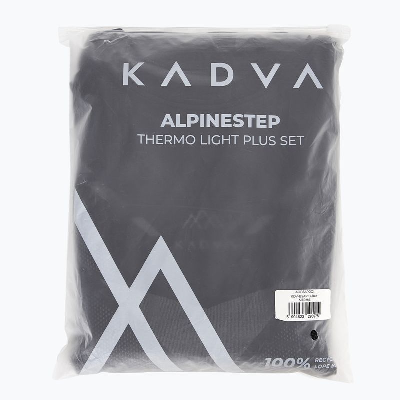 Férfi KADVA ALPINESTEP THERMO LIGHT PLUS varrás nélküli fekete thermoaktív fehérnemű szett 10