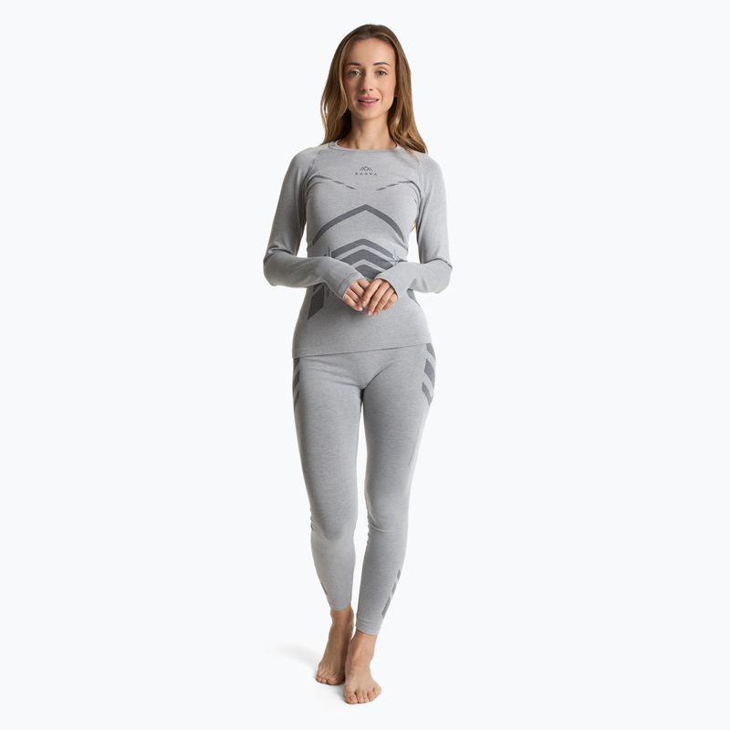 Női termál pulóver KADVA ALPINESTEP BAMBOO THERMO LIGHT PLUS szürke 2