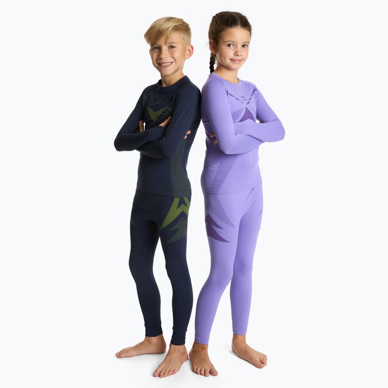 Gyermek termikus fehérnemű szett KADVA ALPINESTEP THERMO LIGHT PLUS varrás nélküli, tengerészkék 9