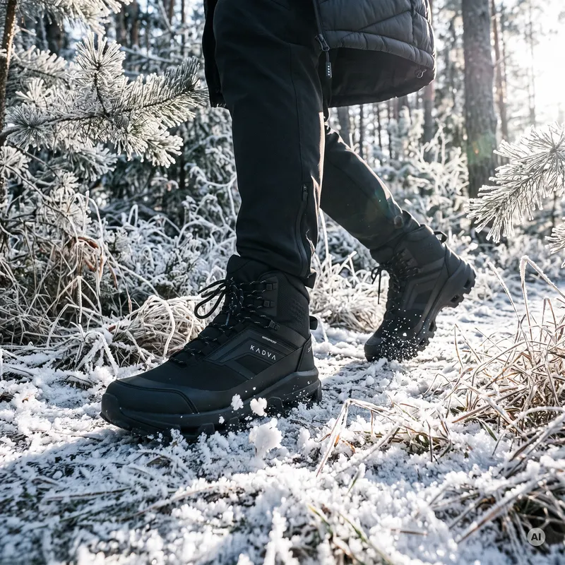 Férfi KADVA Obsidian Mid WP túracipő fekete 8