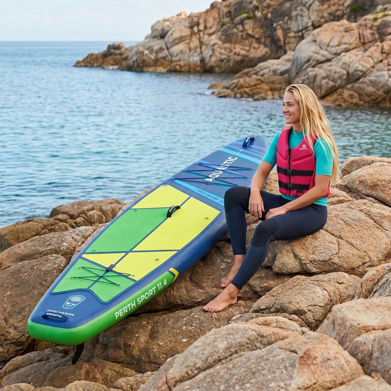 Felfújható SUP deszka szett AQUASTIC Perth Sport 11'4" MSL allround green 20