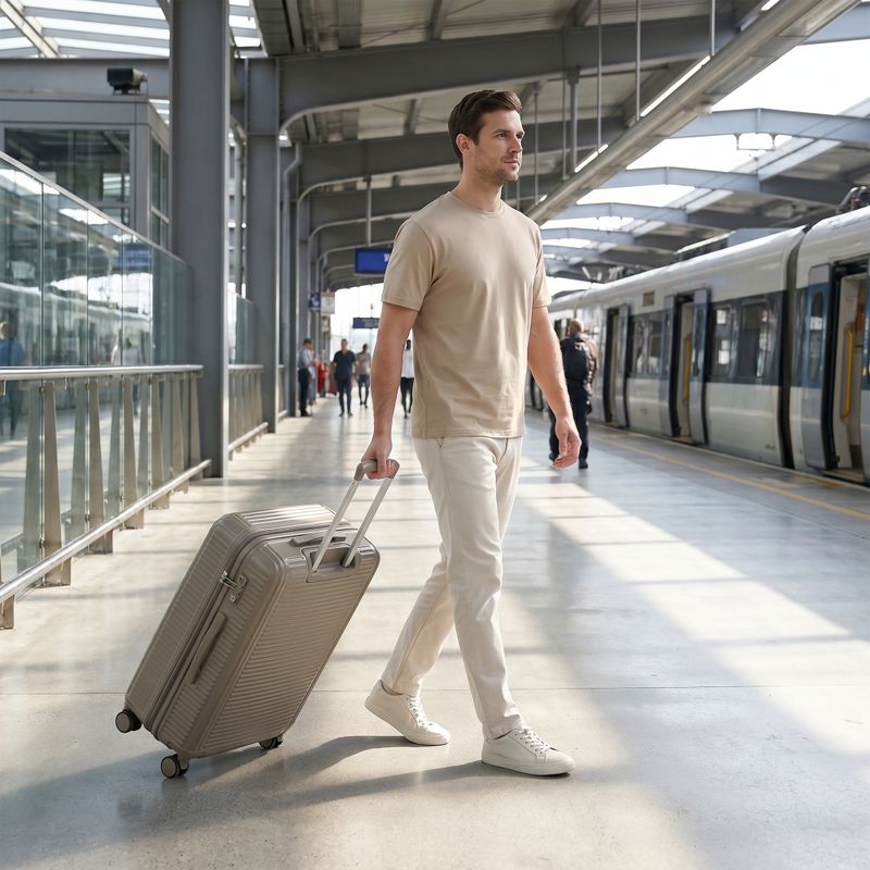 Nagy utazóbőrönd KADVA Palero 95 l bézs 18