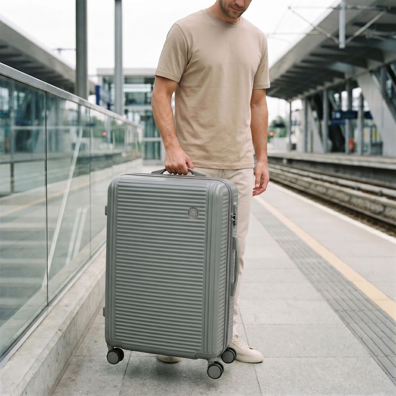 Nagy utazóbőrönd KADVA Palero 95 l szürke 16