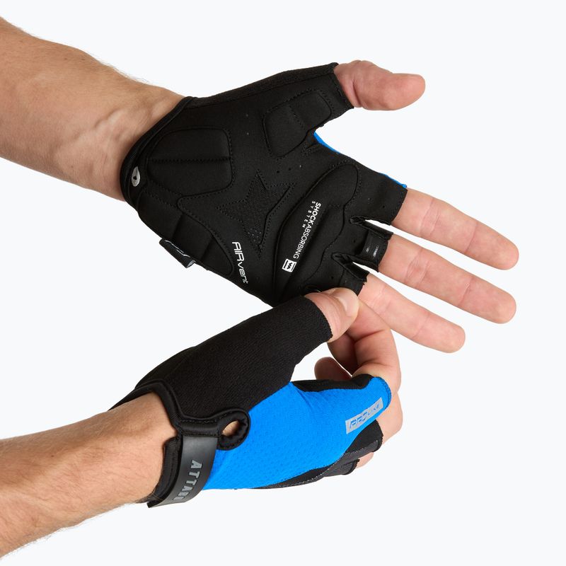 ATTABO Kinu Pro ütéscsillapító rendszer kék/fekete kerékpáros kesztyű 2