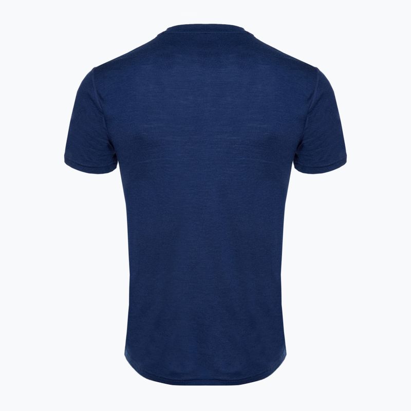 Férfi termál póló WOOLCANO Merino 100% TEE0546 tengerészkék 4