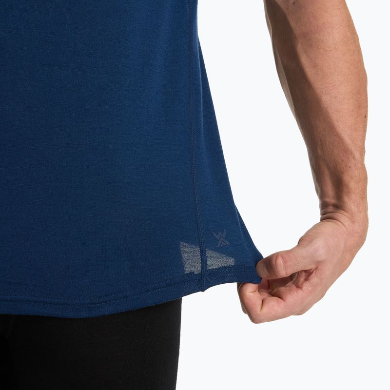 Férfi termál póló WOOLCANO Merino 100% TEE0546 tengerészkék 6