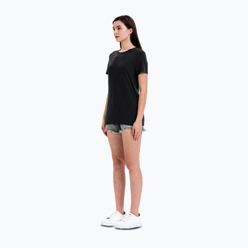Női termál póló WOOLCANO Merino TEE0547 fekete 2