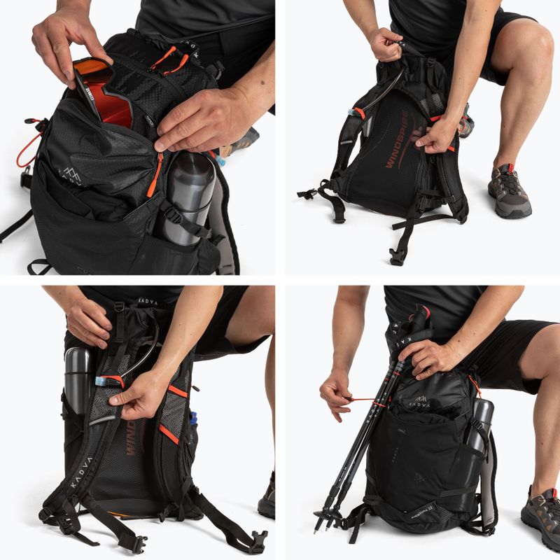 KADVA Aventura 22 l túra hátizsák fekete 12