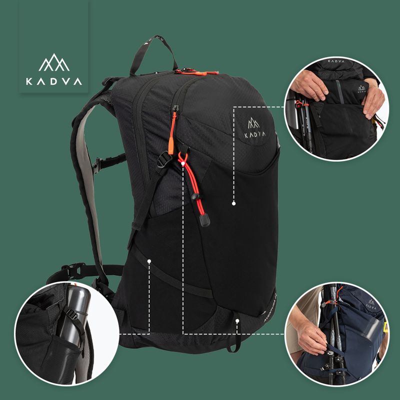 KADVA Aventura 22 l fekete túrahátizsák 20