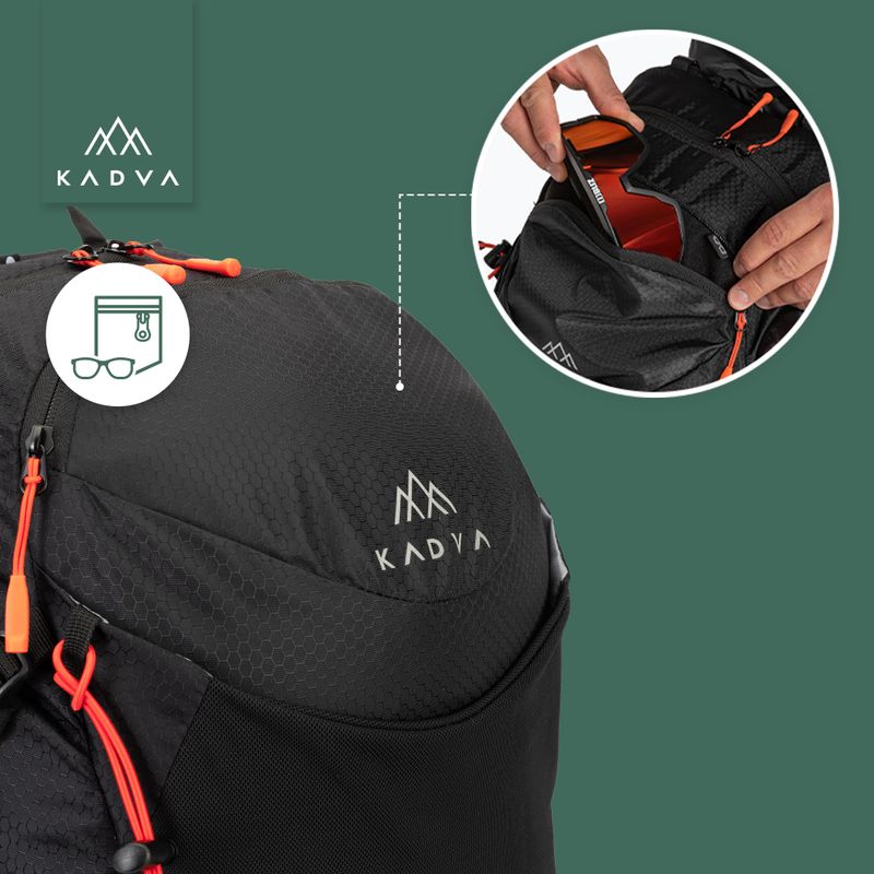 KADVA Aventura 22 l fekete túrahátizsák 23