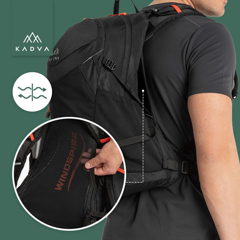 KADVA Aventura 22 l fekete túrahátizsák 24