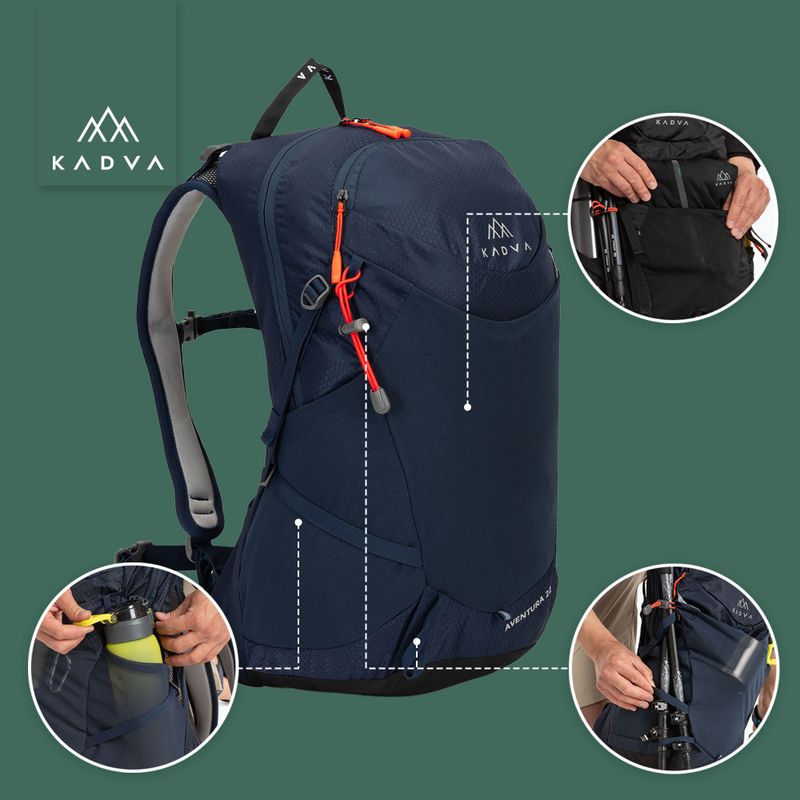 KADVA Aventura 22 l túrahátizsák acélkék 26