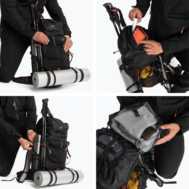 KADVA Sendero trekking hátizsák 35 l fekete 12