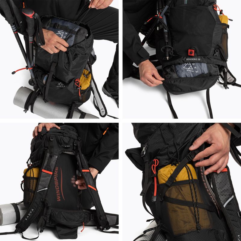 KADVA Sendero trekking hátizsák 35 l fekete 15