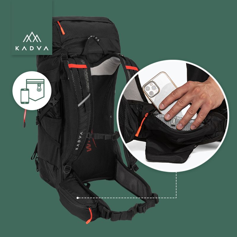 KADVA Sendero trekking hátizsák 35 l fekete 24