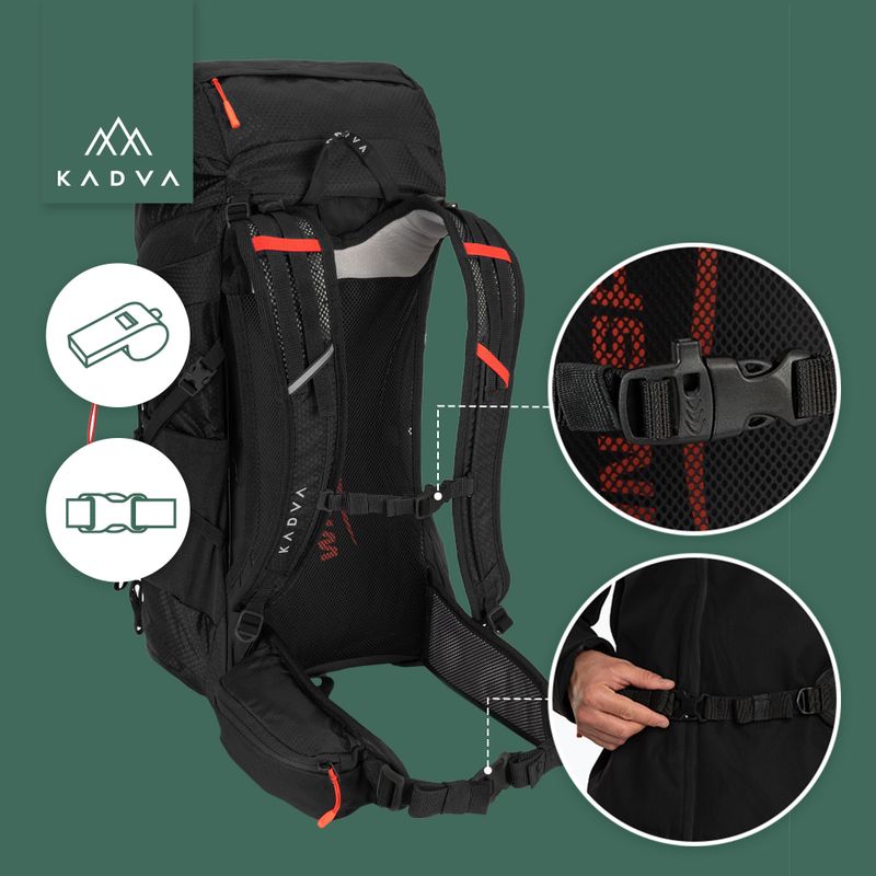 KADVA Sendero trekking hátizsák 35 l fekete 27