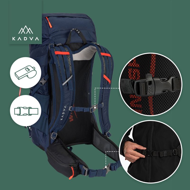 KADVA Sendero 35 l trekking hátizsák acél kék 24