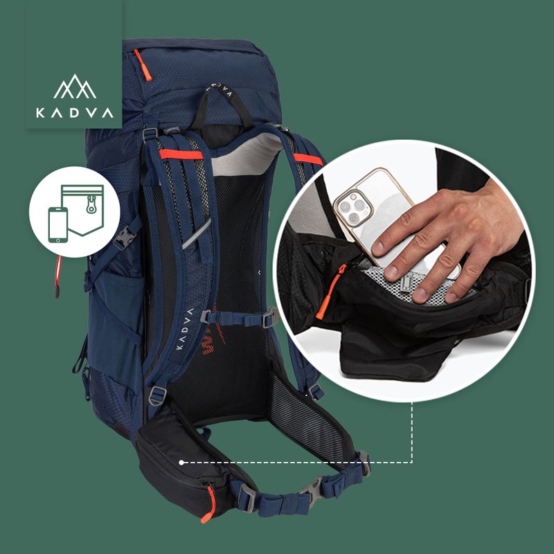KADVA Sendero 35 l trekking hátizsák acél kék 25