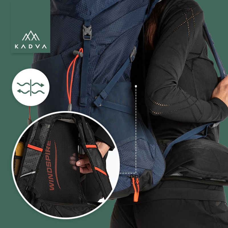 KADVA Sendero 35 l trekking hátizsák acél kék 26