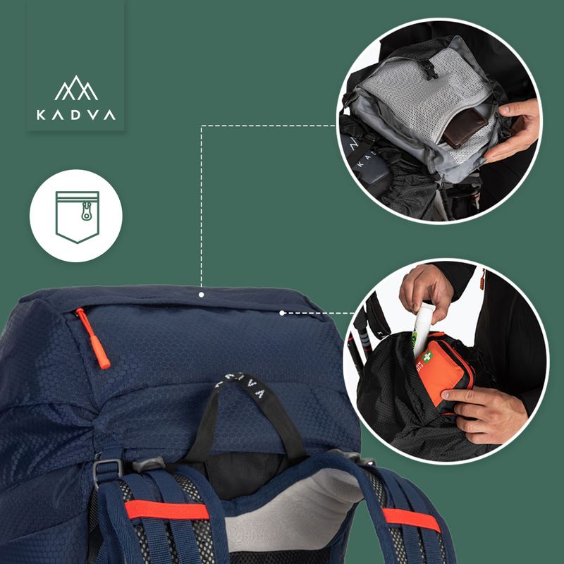 KADVA Sendero 35 l trekking hátizsák acél kék 27