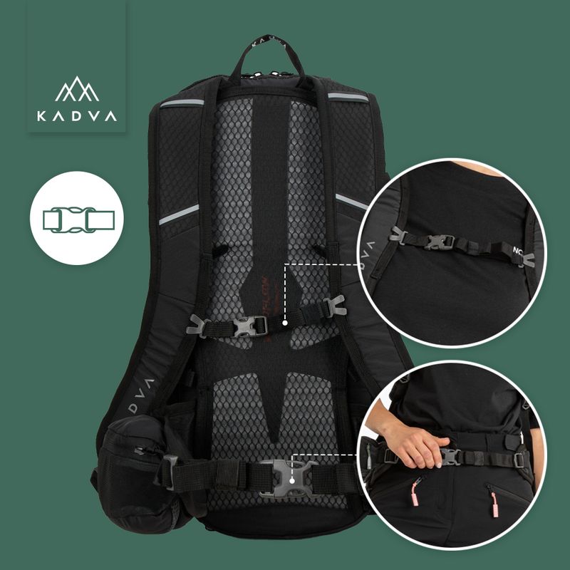 KADVA Escapada 20 l túra hátizsák fekete 22