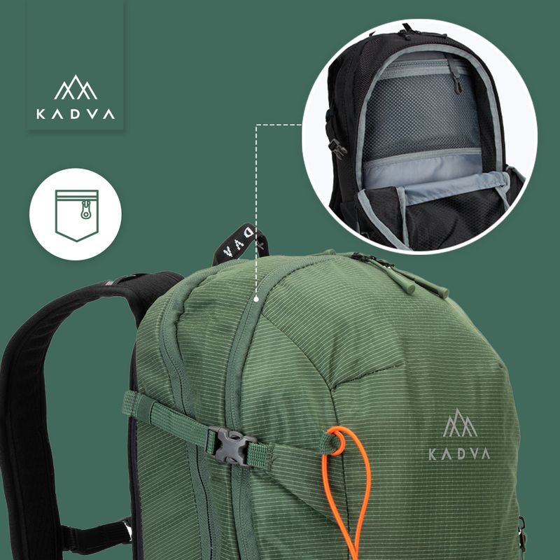 KADVA Escapada 20 l zöld túrahátizsák 16